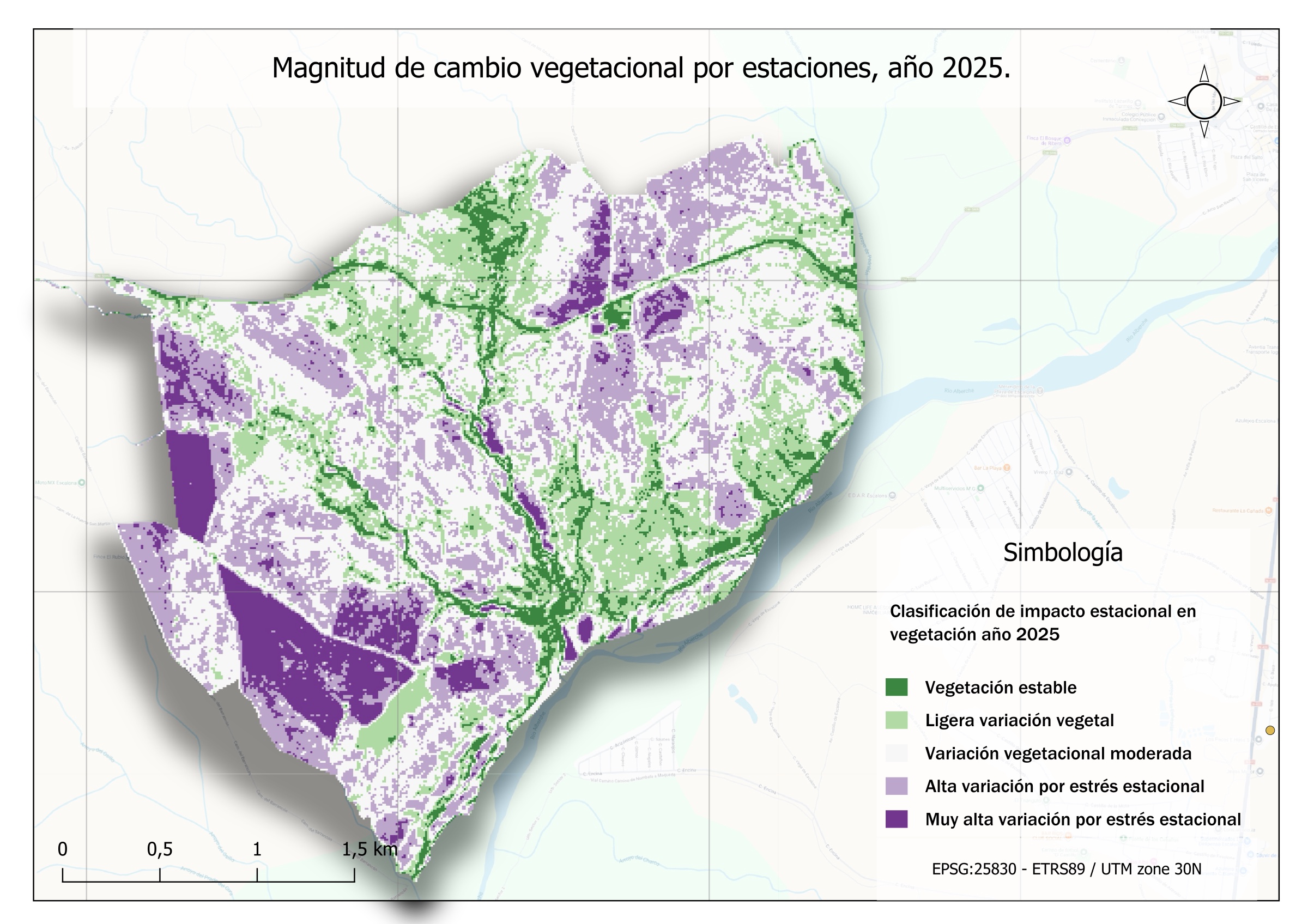 Vegetation change map · La Ronca
