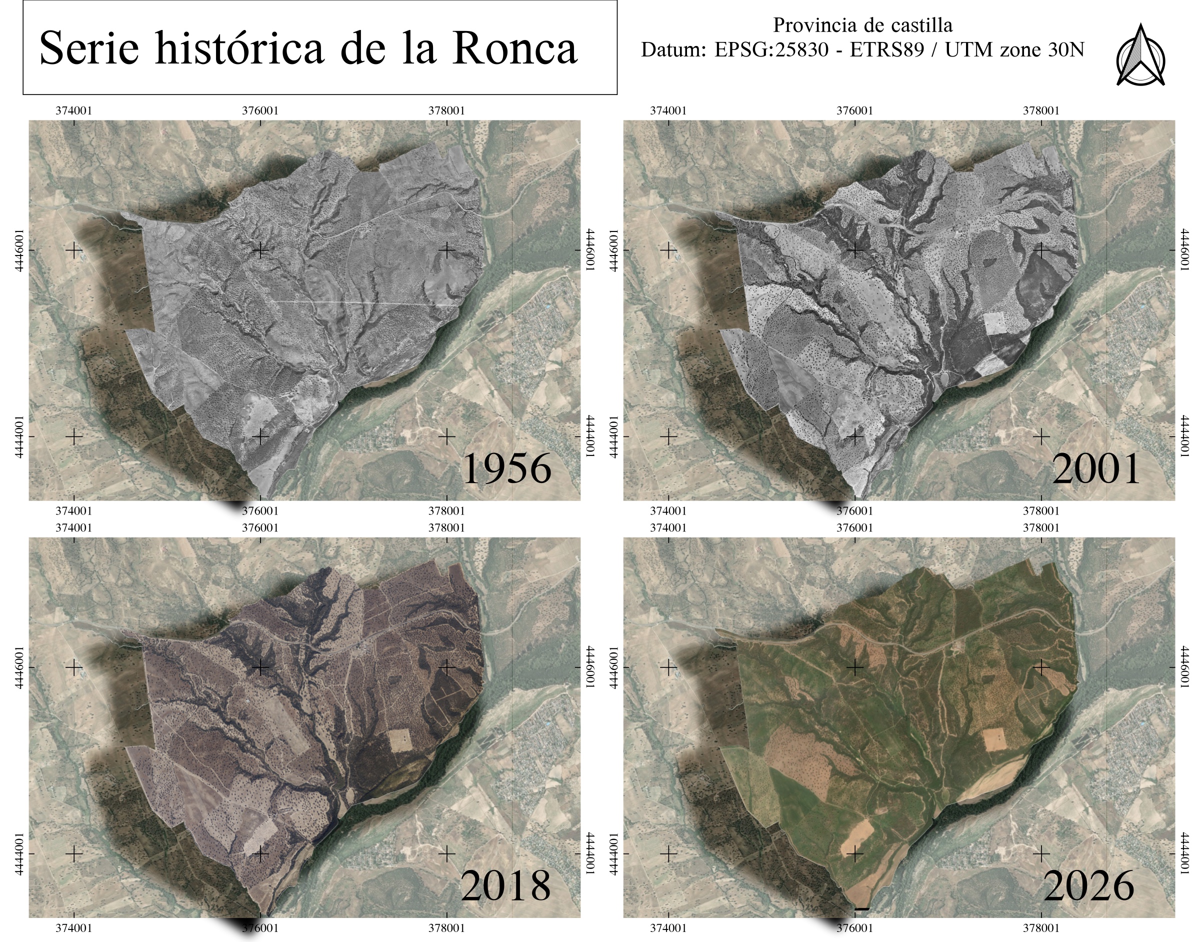 Land-cover mosaic series · La Ronca