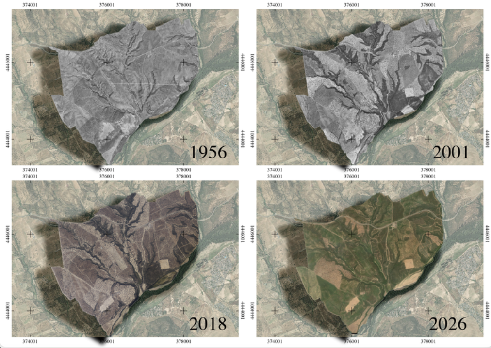 Historical evolution of a territory through photointerpretation and mapping